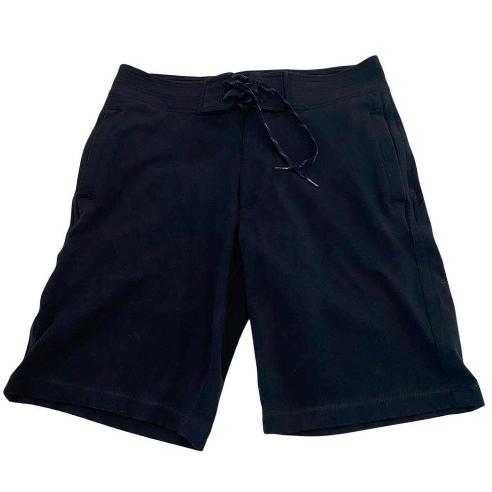 Lululemon wideband city vent elastic tie waist hybrid yoga liner shorts black M